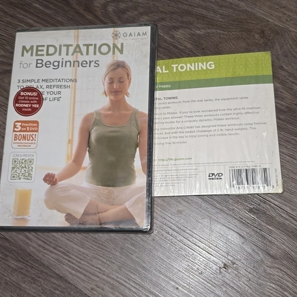 NWT Meditation For Beginners CD. Along With A Free Toning Cd - Picture 1 of 3